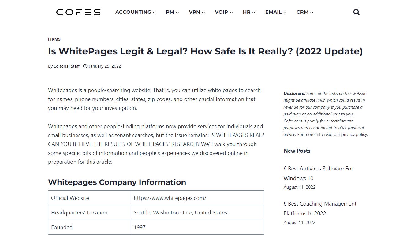 Is WhitePages Legit & Legal? How Safe Is It Really? (2022 Update)
